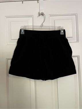 Kids Black Drawstring Casual Shorts